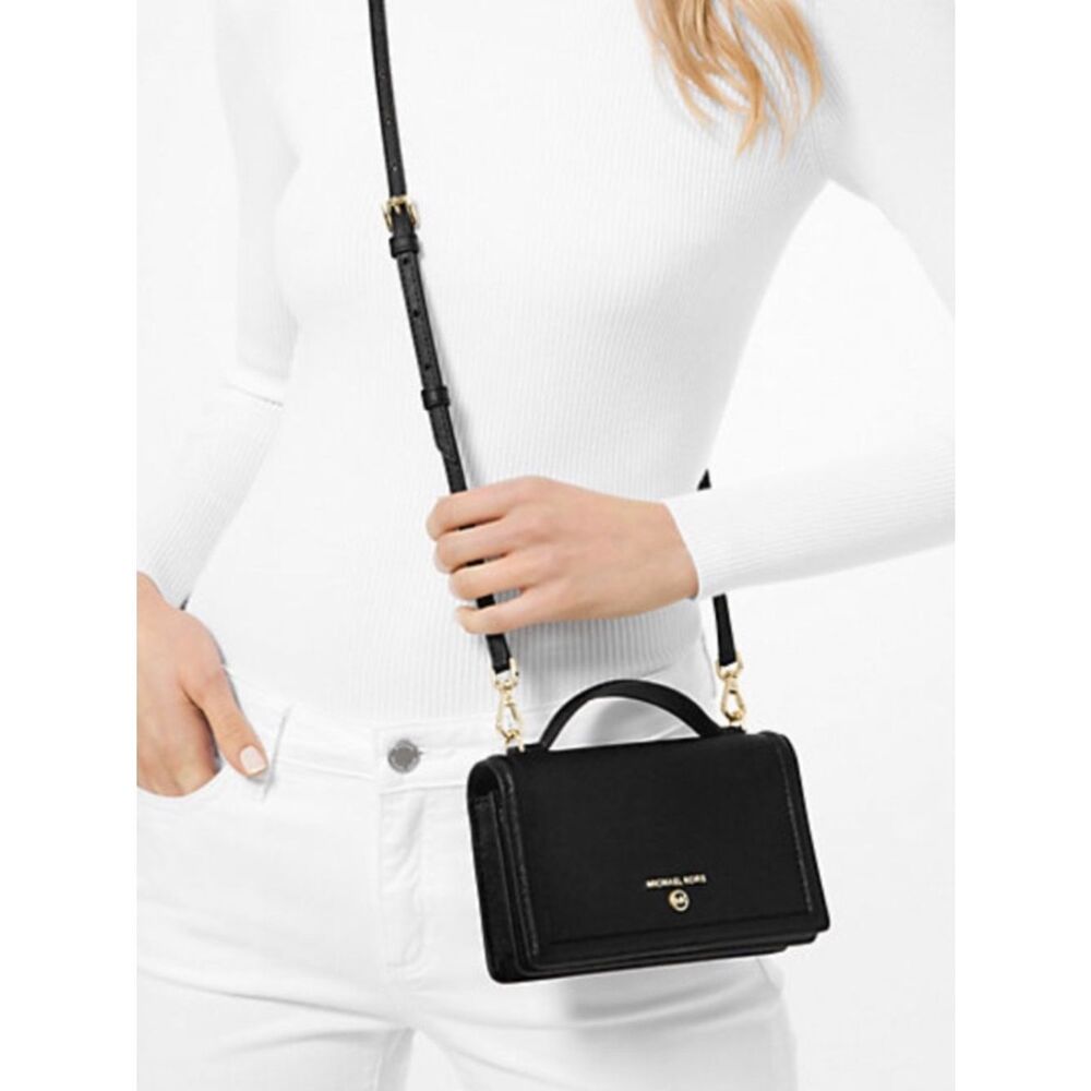 Michael Kors Jet Set Charm Small Top-Handle Phone Crossbody, Black